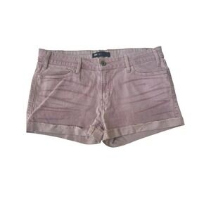 Levis 501 Mauve Pink Jean Denim Shorts Size 12 Frayed Hem